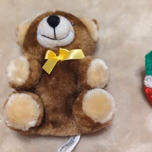 Adorable Plush Bear with Yellow Ribbon